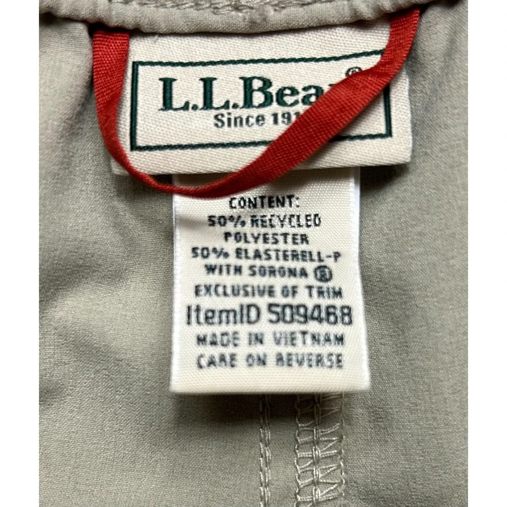 L.L.Bean Multisport Shorts XXXL Mens Sage Green Stretch Comfort Performance